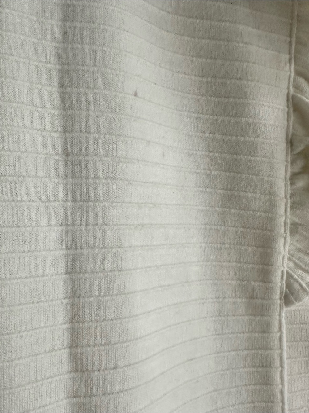 White Ruffle Sleeve Embellished Tank Top - Picture 8 of 10
